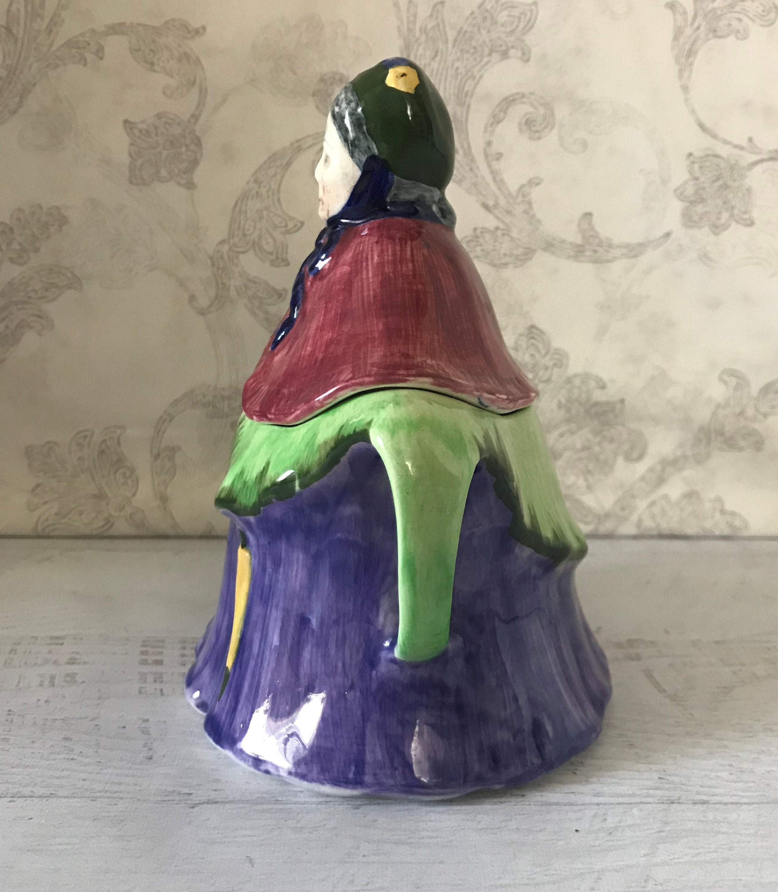 Vintage Old Woman Novelty Sugar Bowl Made in England Etsy