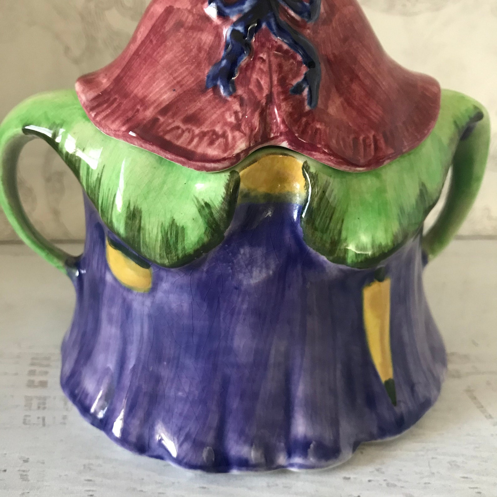 Vintage Old Woman Novelty Sugar Bowl Made in England Etsy
