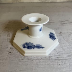 Vintage Royal Copenhagen Candlestick Holder: Blue Flowers Braided, Denmark