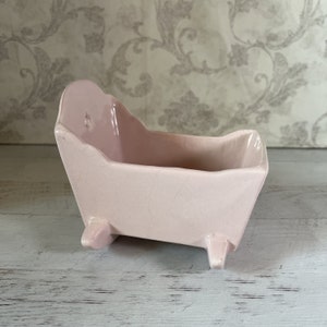 Haeger Pink Cradle Planter, Matte Pink, Vintage USA Pottery