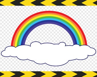 Download Rainbow Svg Cloud Clipart Nursery decor Silhouette Cricut ...