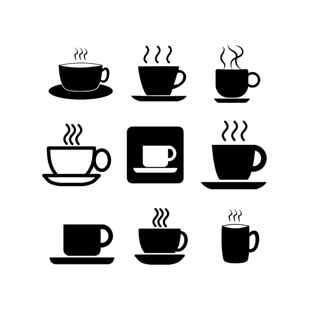 Coffee Mug Cup Svg Cut Files for Cricut Silhouette Cameo Files Clipart