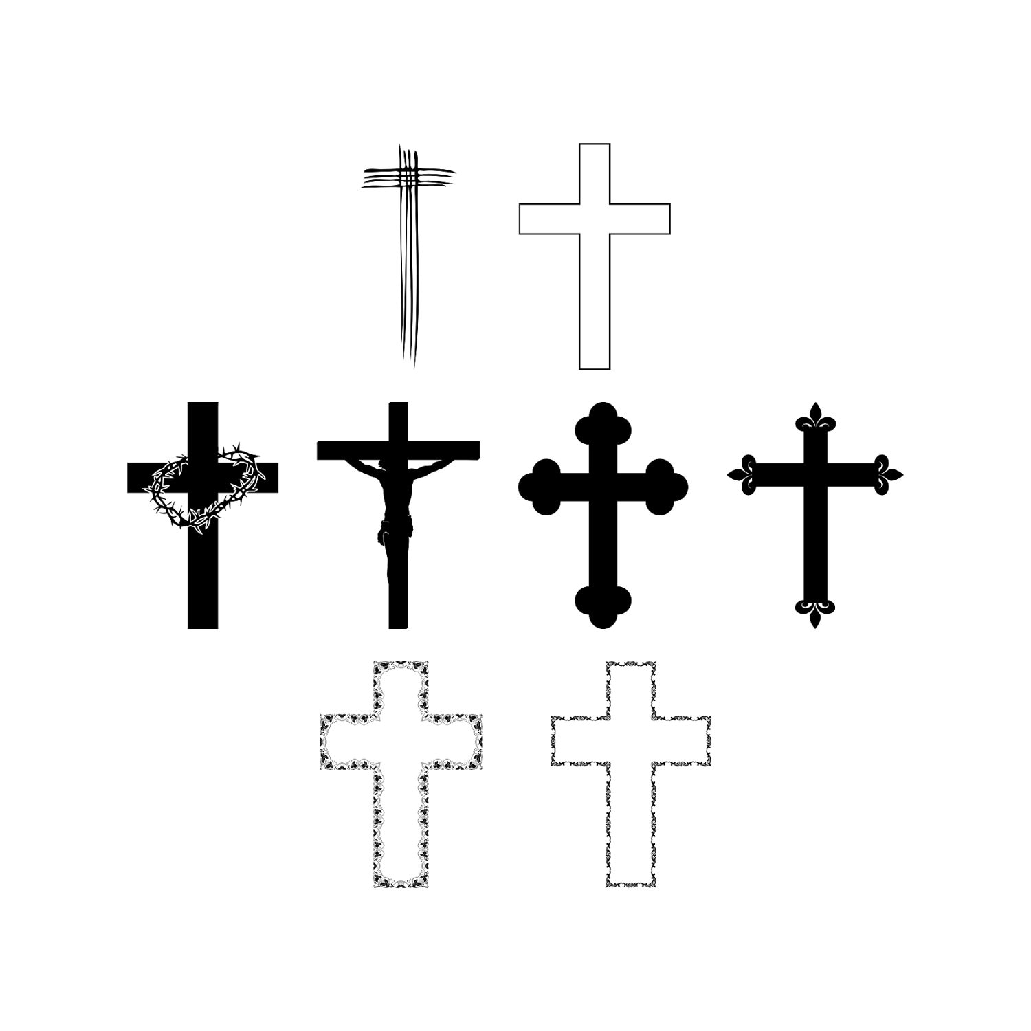 Download Cross bundle Svg file Christian cuttable SVG files Cut ...