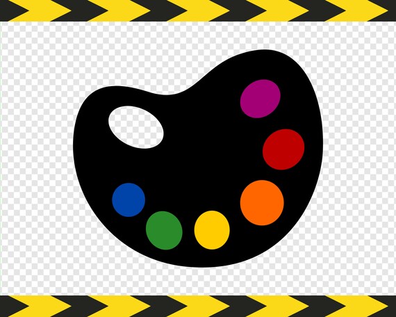 Paint Palette Clipart Svg Painter Pallet Pallette Clip Art Cut Etsy