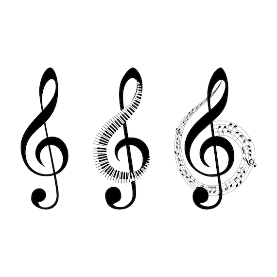 Download Treble clef Svg Cut files for Silhouette cameo Cricut files | Etsy