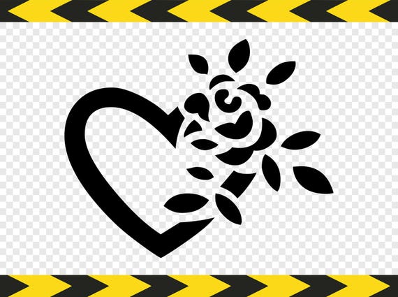 Download Flower heart SVG Flourish clipart Wall Art Print Decor Decal Dxf Pdf Png files from SvgPngFiles ...