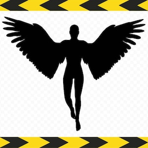 Angel SVG Wall Car calcomanía decoración Angel guardian Cortar archivos para Cricut DXF PDF Png