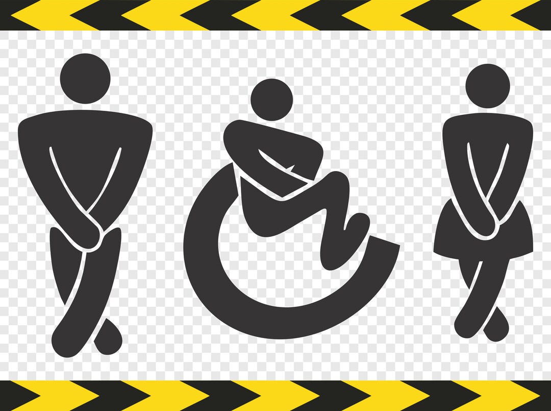 Rest Room WC Toilet Sign SVG Clipart Hendicap Handicapped Wheelchair ...