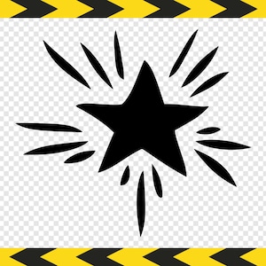 Glänzenden Sterne kommerzielle Clipart-Dateien für Silhouette Cricut Vektor Dxf Pdf Png