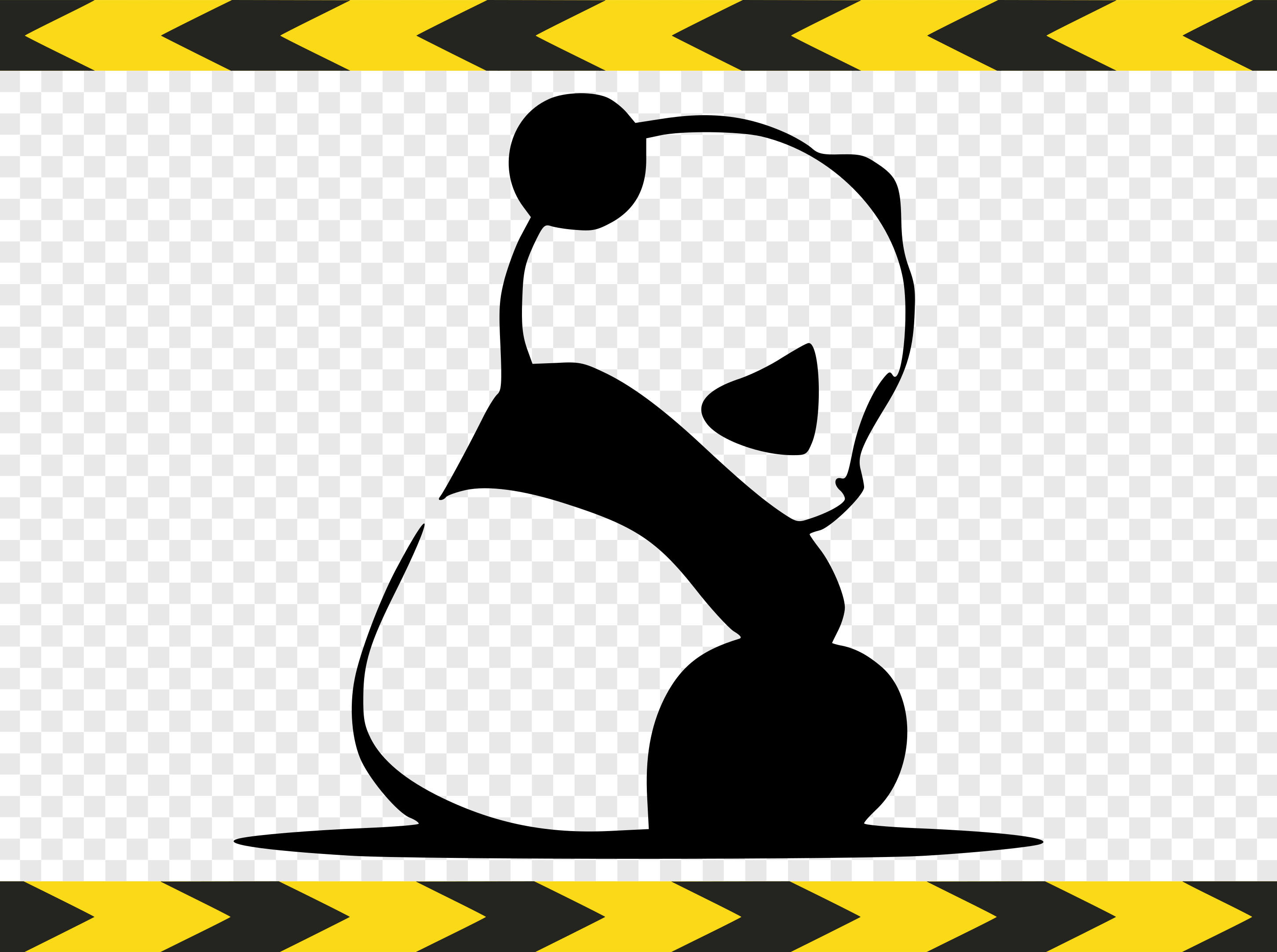 Design PNG E SVG De Curso De Animal Andando Panda Para Camisetas