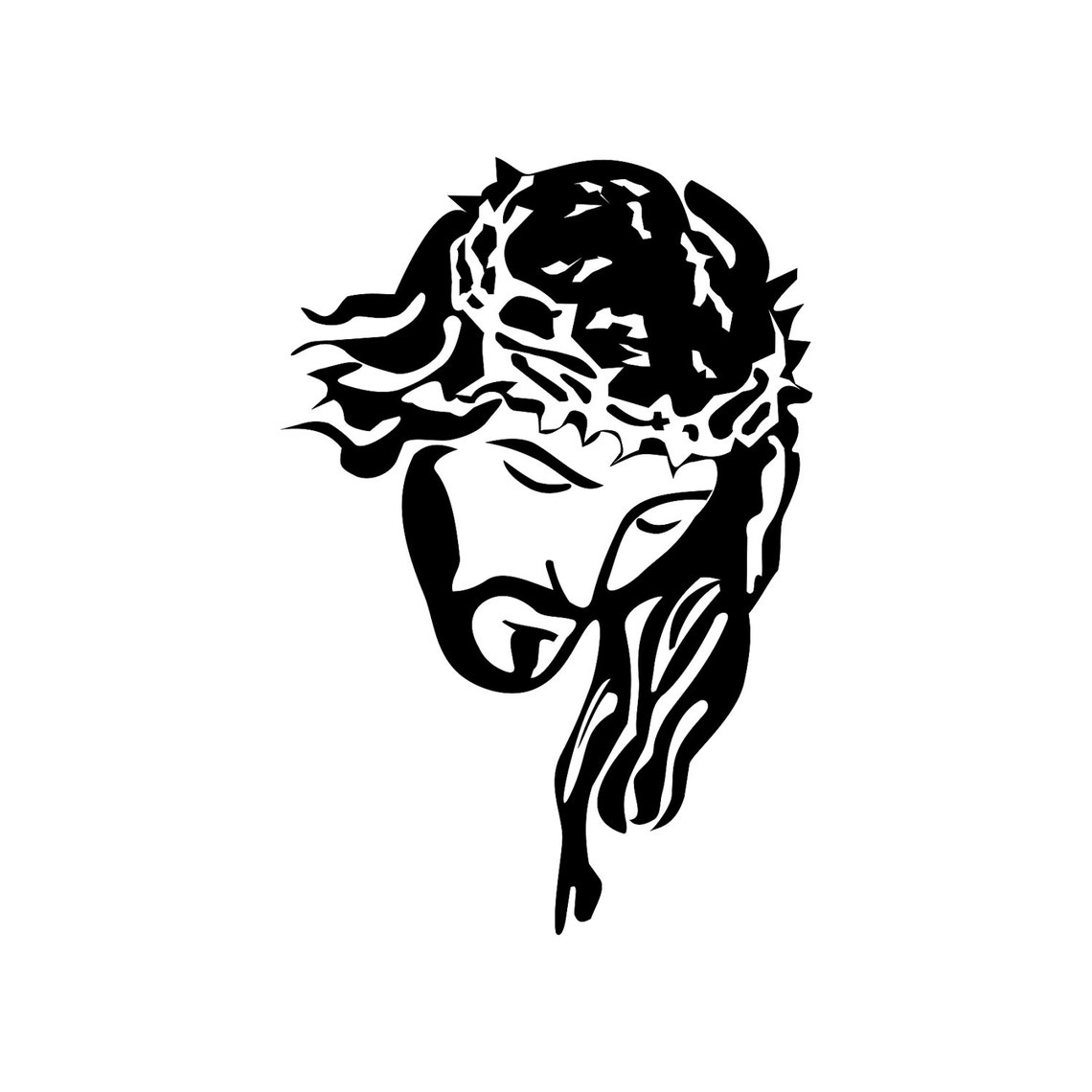 Jesus Head Svg Cut Files for Silhouette Cricut Christian  Etsy UK