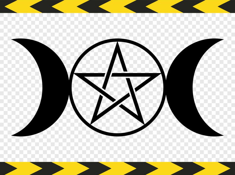 Download Pentacle triple moon goddess Svg Clipart Car decal ...