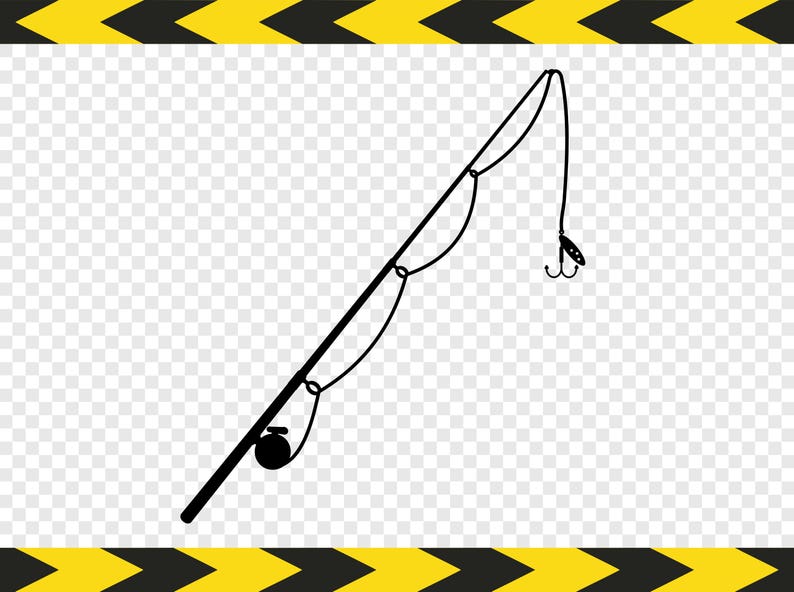 Download Fish Fishing Rod Silhouette Clipart