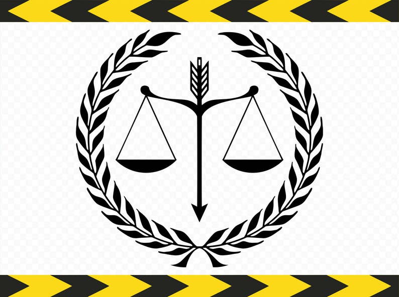 Scales of Justice SVG Laurel Zodiac Libra Scales PDF DXF Png Etsy