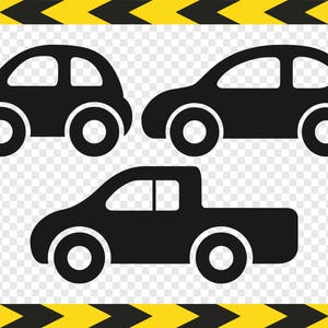 Svg de coche cortar archivo de silueta Cricut Clipart Clip art corta mucho los archivos Dxf Pdf Png