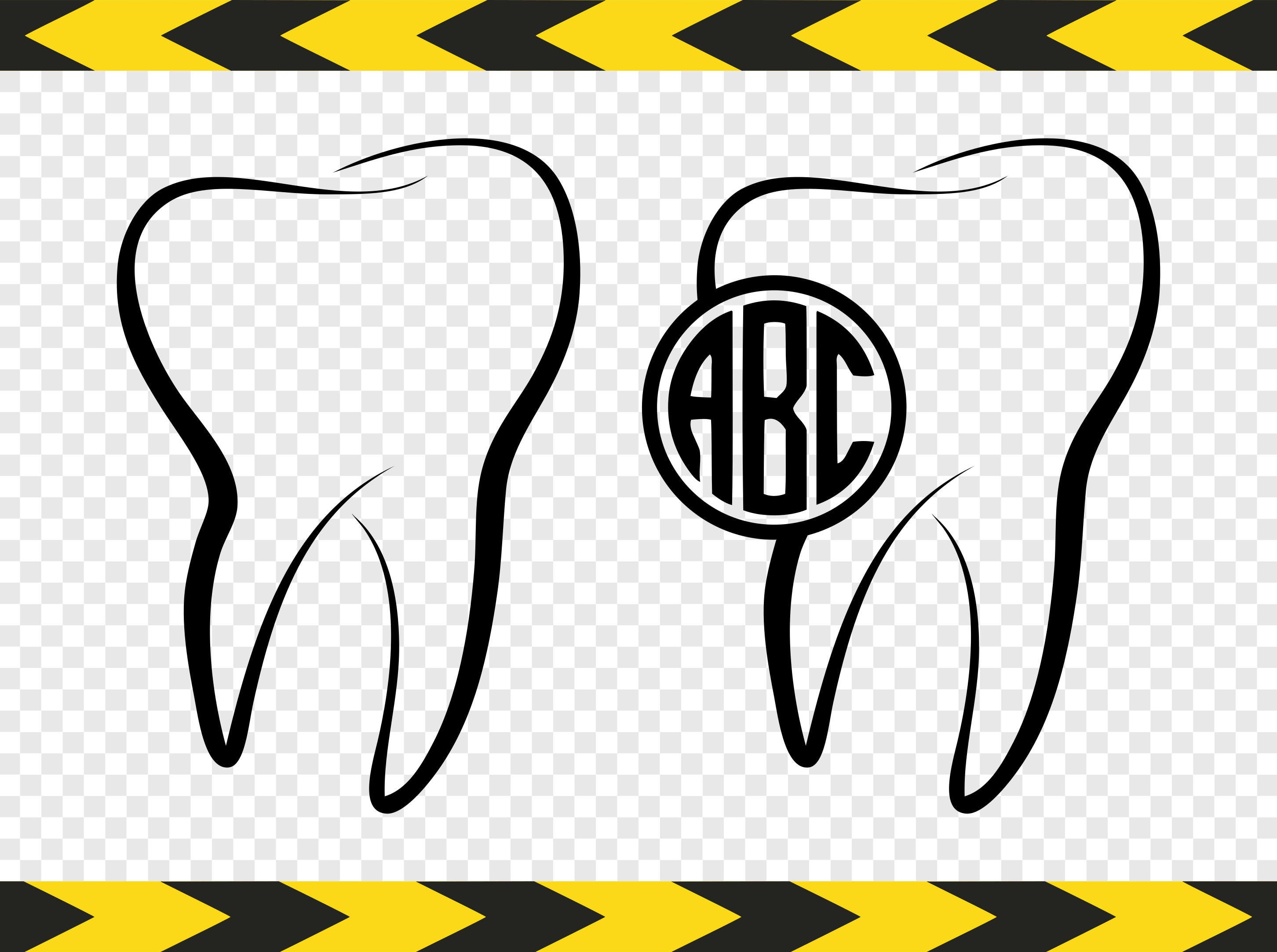 Download Tooth Dentist SVG DIY Tooth monogram Car Decal Shirt stickers | Etsy