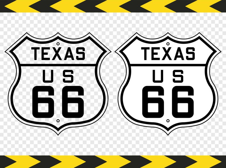 Route 66 Sign SVG Clipart Texas Decal Cricut Designs | Etsy Hong Kong