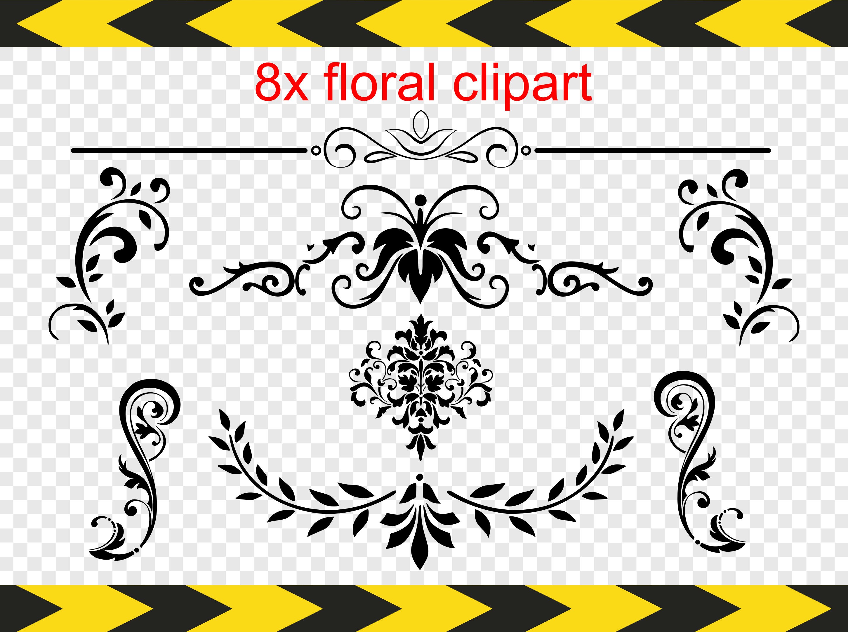 Download Wedding floral clipart Svg Clip art Border Divider ...