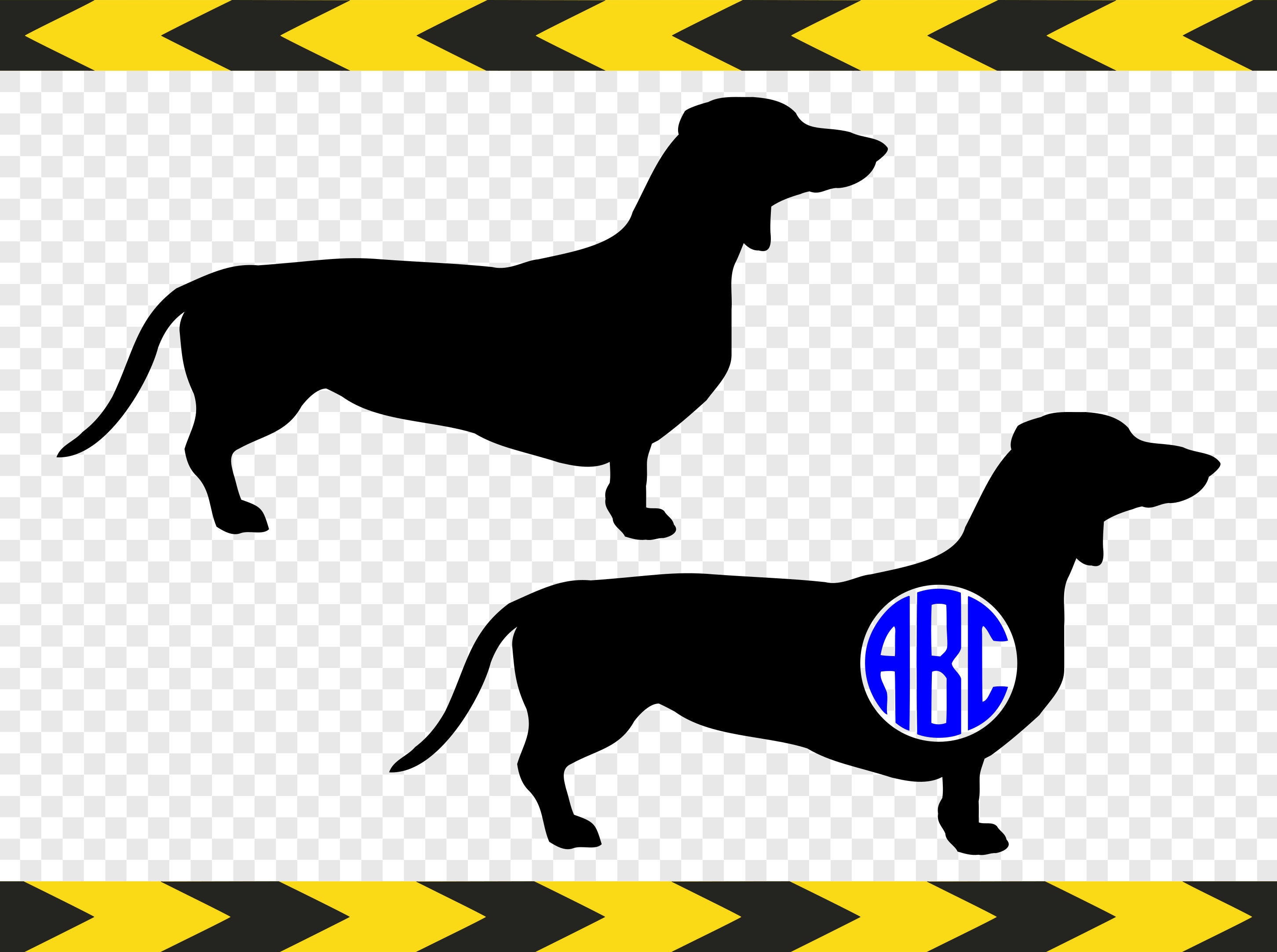 Download Dachshund SVG DIY Monogram Car decal Silhouette cut files | Etsy