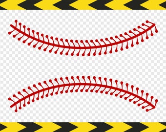 Baseball laces stitches Softball Svg Clipart Commercial use Cricut designs Dxf Pdf Png files