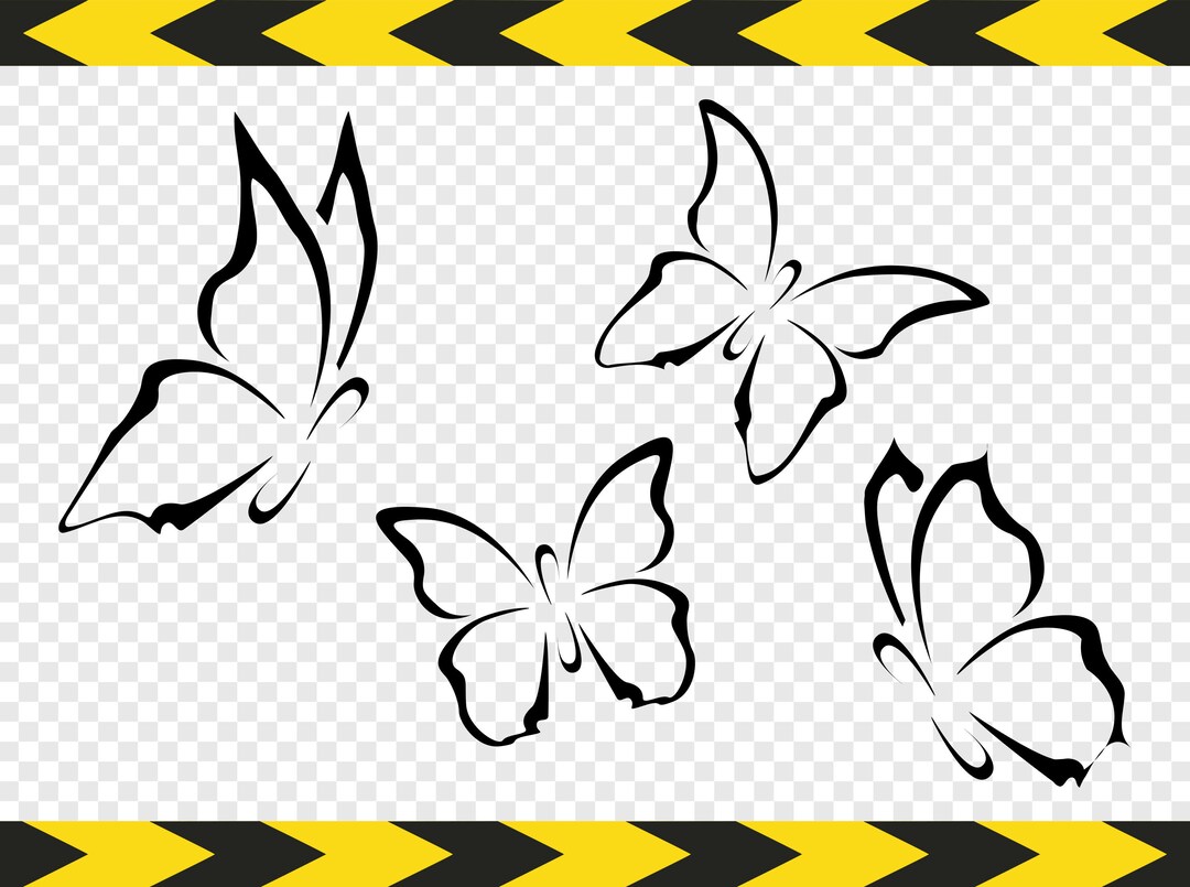 Butterfly Svg File Clipart Car Decal Wall Art Stickers Dxf Pdf Png