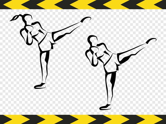 Kickboxing Women Men Svg Diy Stickers Decals Clipart Cut Files Etsy
