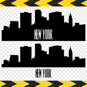 Taglio di stampa in formato SVG file skyline di New York city per Cricut sagoma DXF PDF Png