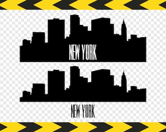 New York city skyline SVG Print Cut files for Cricut Silhouette DXF PDF Png