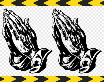 Christian Svg Pray Prayer Praying hands Clipart Dxf Pdf Png files