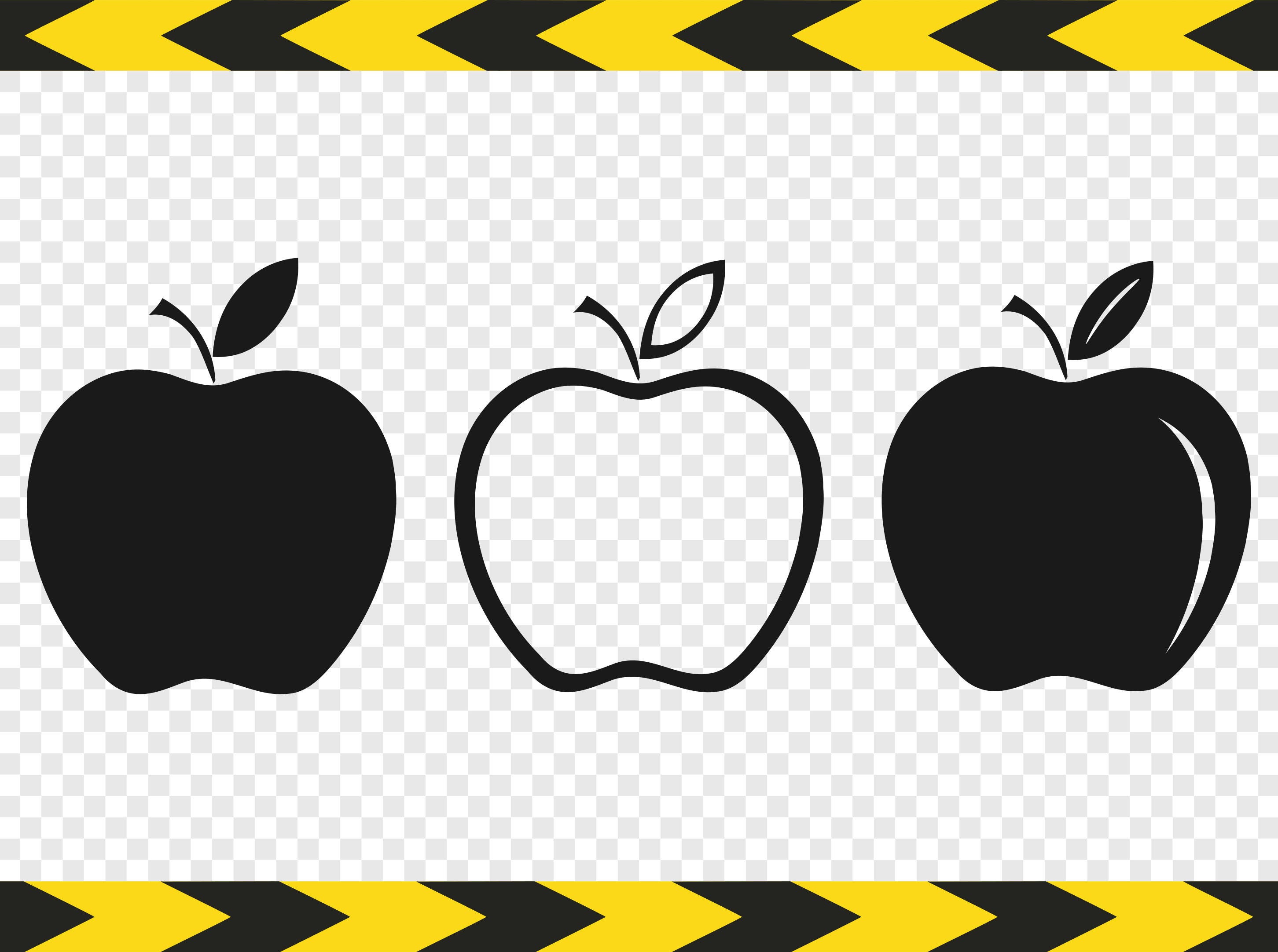 Download Apple Svg Clip art Clipart Monogram frame Cricut Silhouette | Etsy