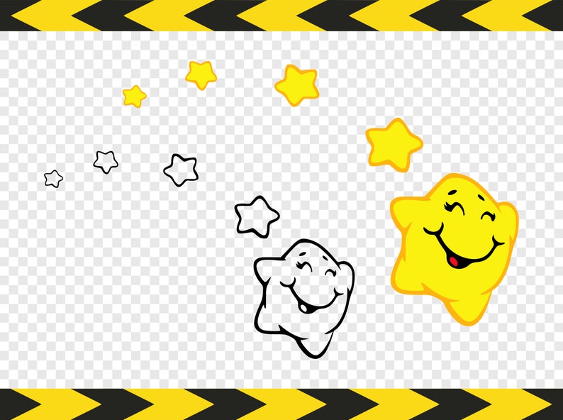 Star SVG Clip Art Clipart Decals Stickers Smiley Face Files - Etsy