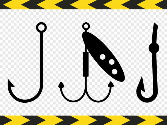 Fish Hook Svg Fishing Clipart Cricut Silhouette Designs Dxf Pdf Png Files -   Norway