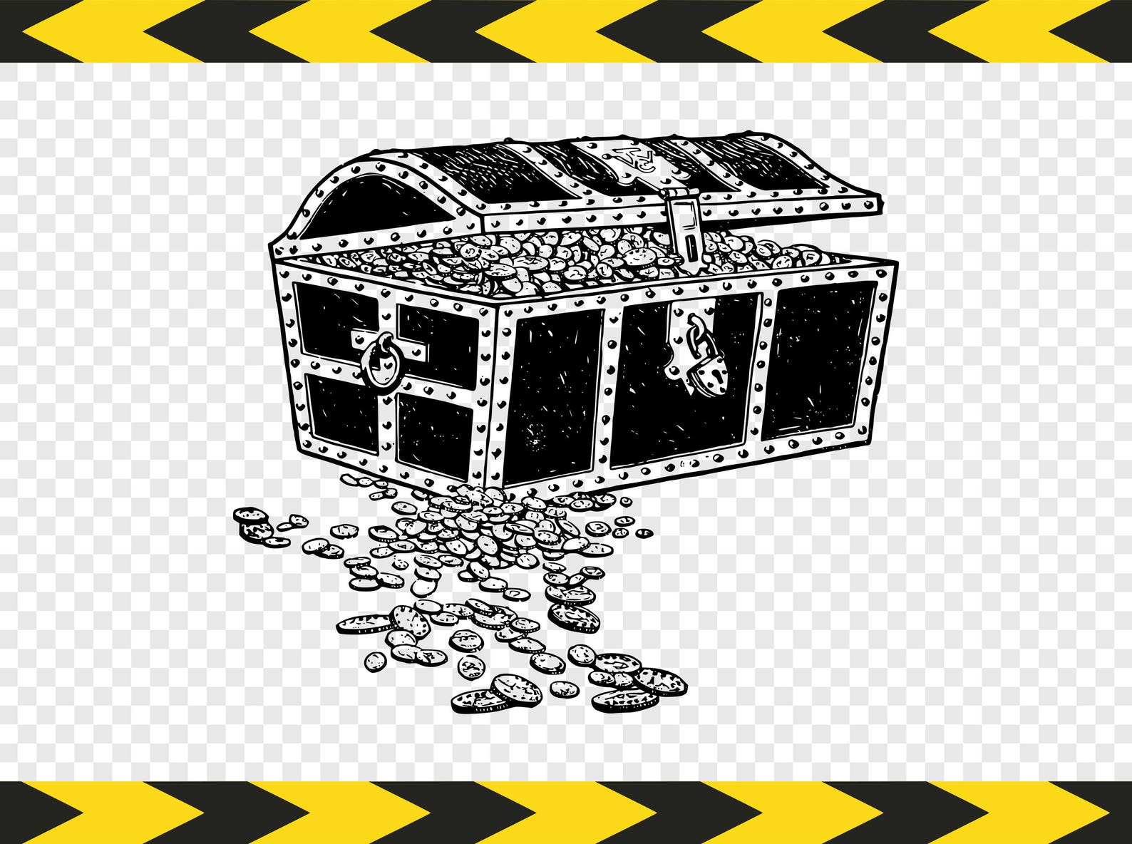 Pirate Treasure Chest SVG Clipart Scrapbook DIY Printable - Etsy