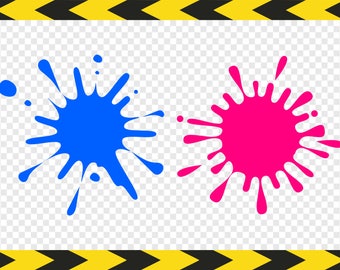 Paint splatter Splash SVG Clipart Silhouette cut files Cricut designs Dxf Pdf Png