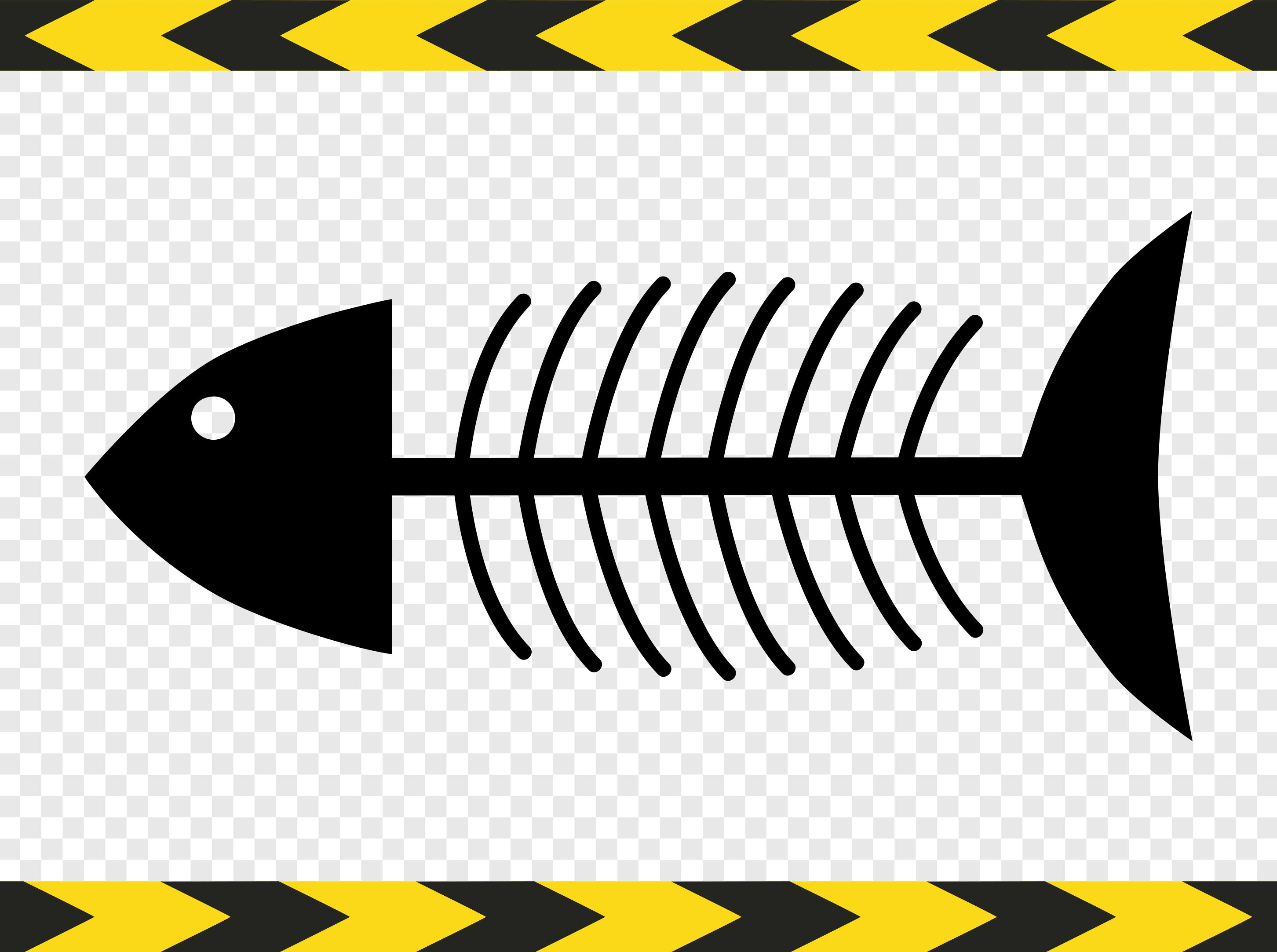 Download Fish skeleton bone SVG Clipart DIY Decal Sticker Shirt ...