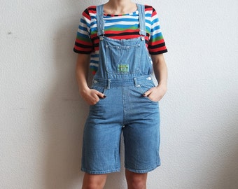 Vintage Denim Overalls Unisex Shortalls Overalls Shorts Jeans Light Blue Denim Workman Overall One Piece Blue Denim Shortalls