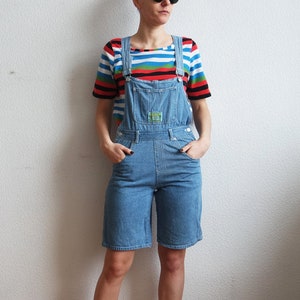 Vintage Denim Overalls Unisex Shortalls Overalls Shorts Jeans Light Blue Denim Workman Overall One Piece Blue Denim Shortalls