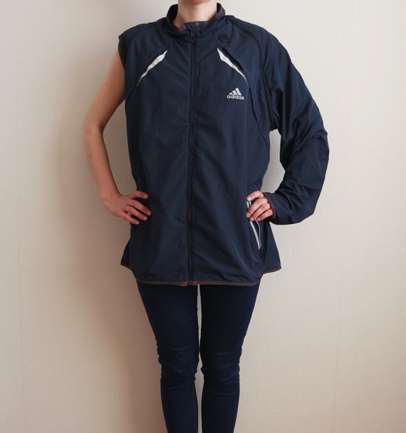 adidas jacket dark blue