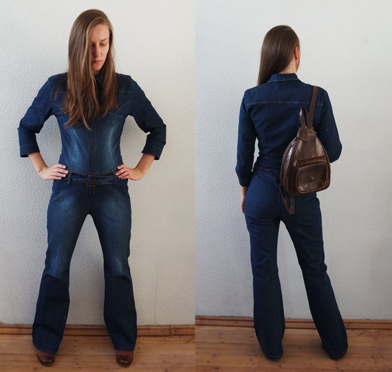 vintage denim overalls