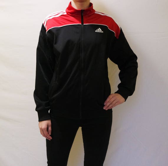 black red adidas jacket