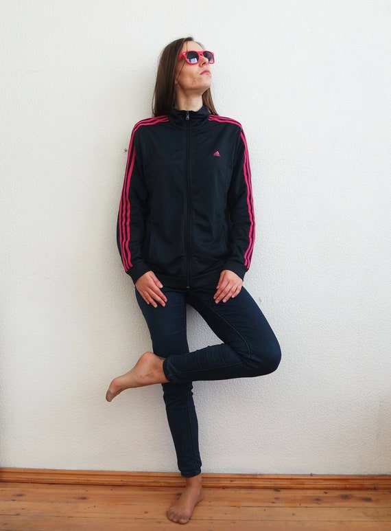 adidas pink stripe jacket