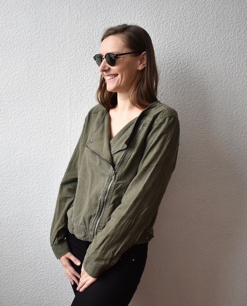 Vintage Khaki Linen Jacket Women's Linen Jacket Linen Etsy