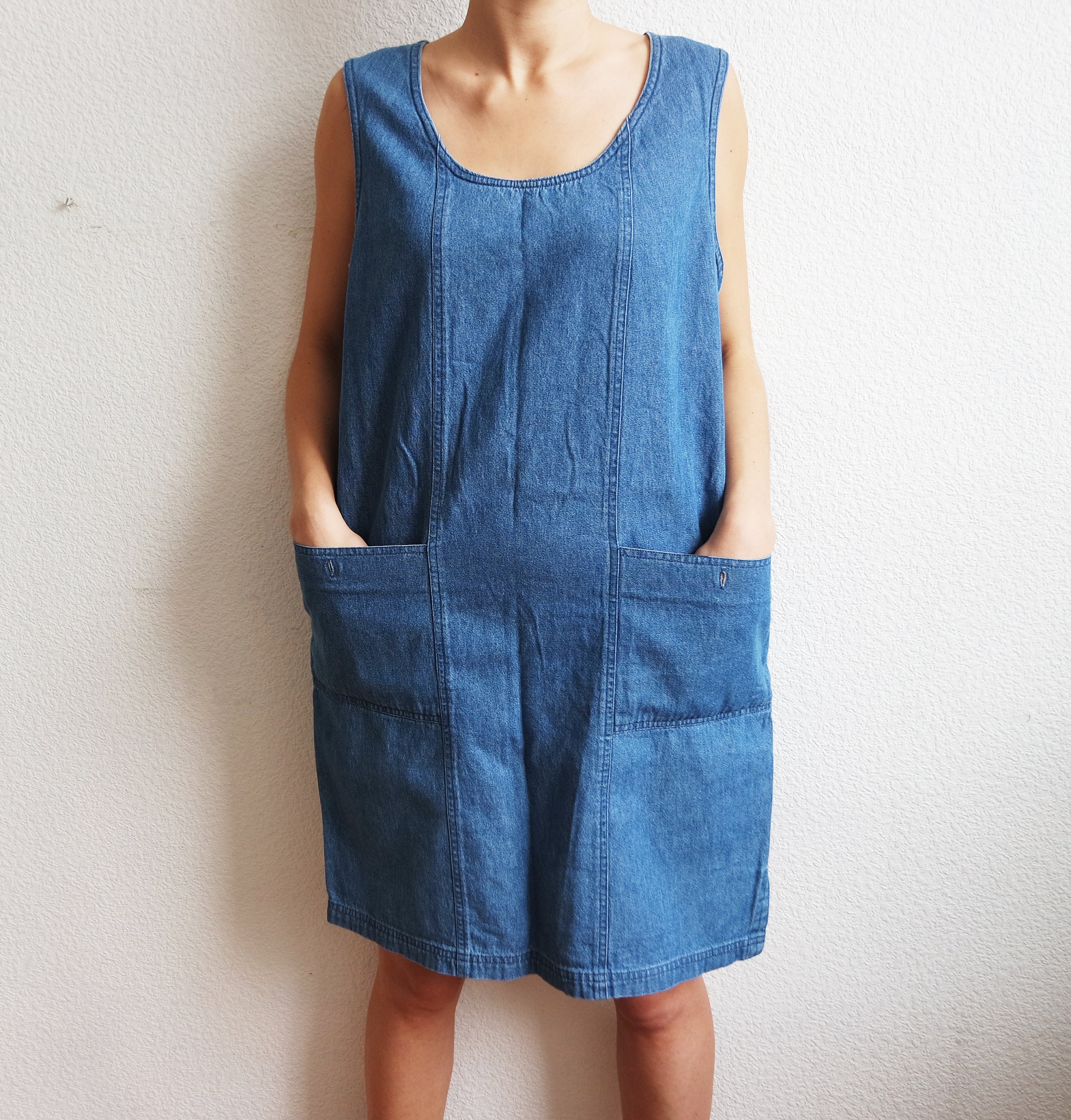 Vintage Denim Dress Blue Sarafan Shirt Dress Denim Short - Etsy