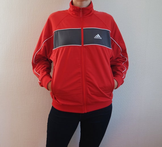 giacca rossa adidas