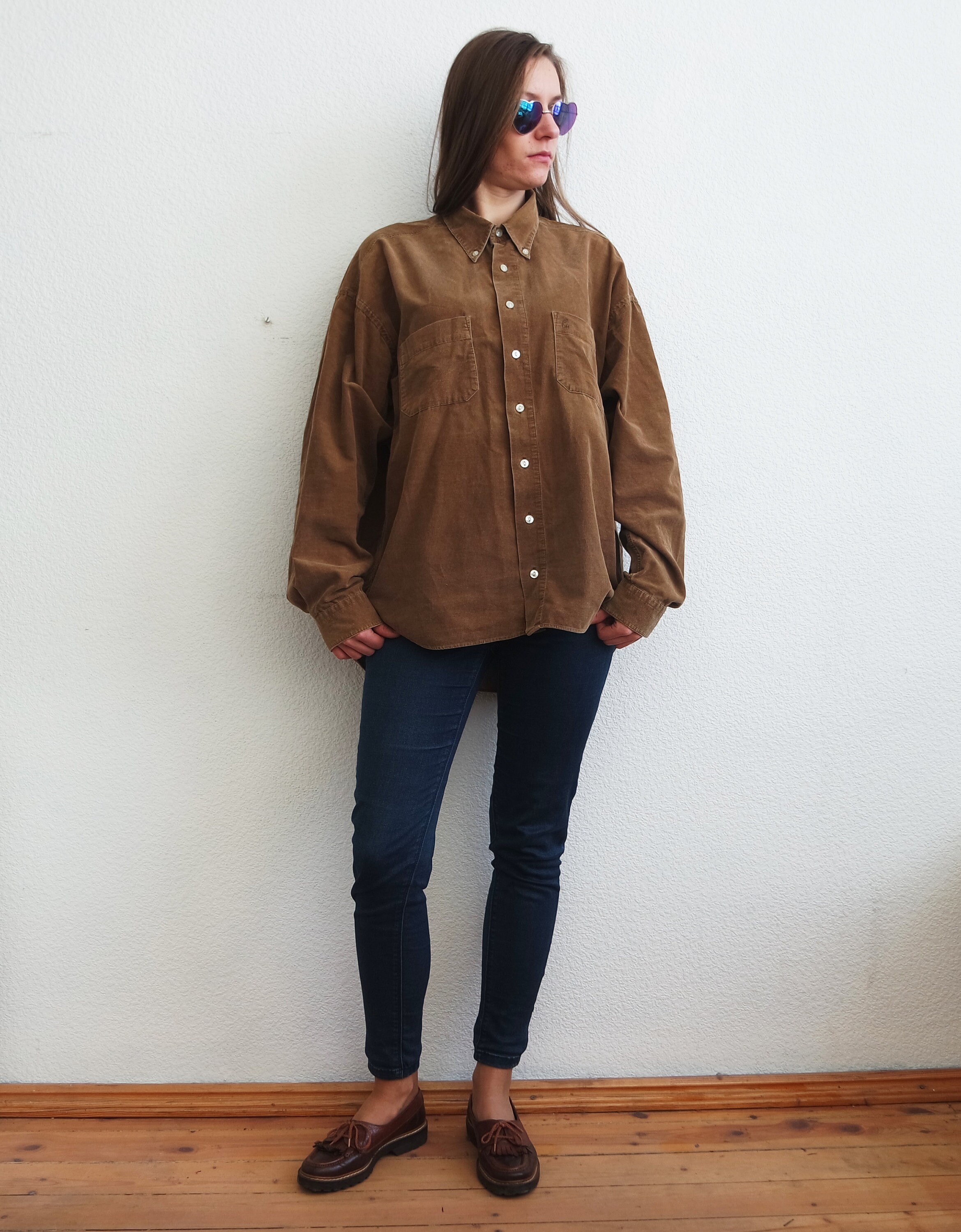 brown oxford shirt