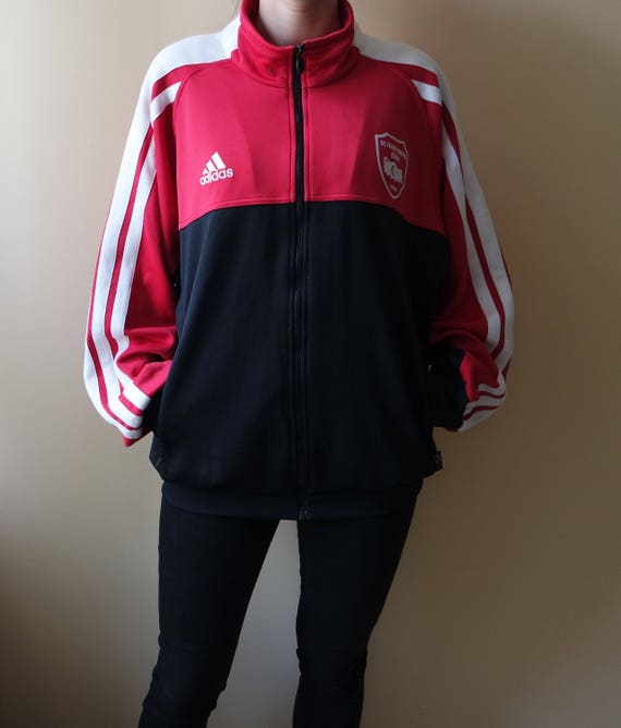 red and white adidas outfit