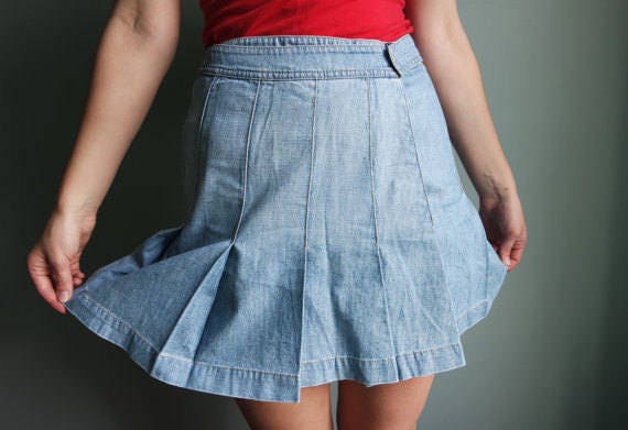 vintage jeans skirt
