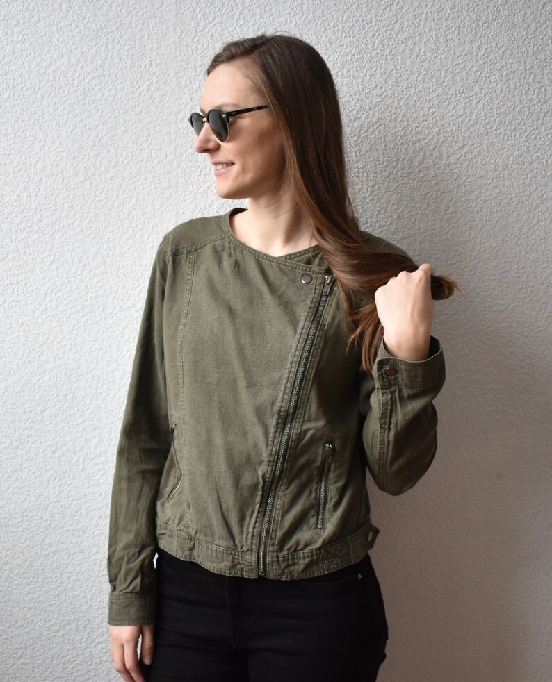 Vintage Khaki Linen Jacket Women's Linen Jacket Linen Etsy