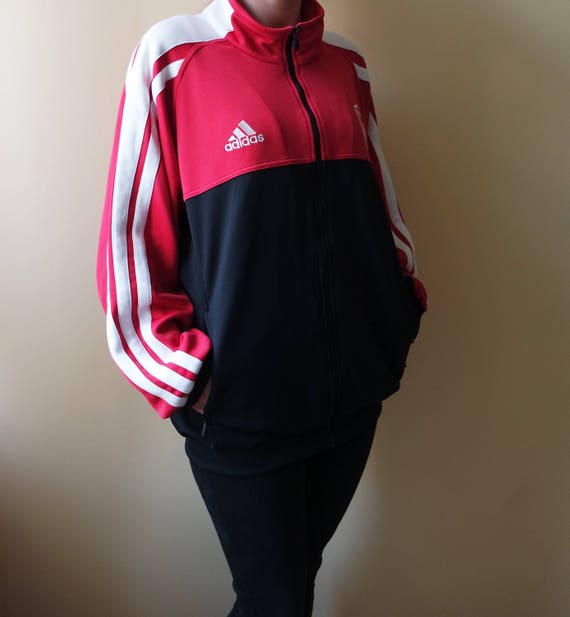 90 s ADIDAS Vintage Jacket Black Adidas Sport Jacket Vintage