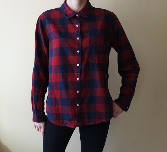 red plaid ladies shirt